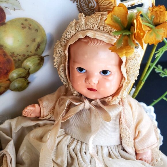 Gift Basket Baby Shower Vintage Antique Gift Shabby Chic Decor Baby Girl - Picture 2 of 12